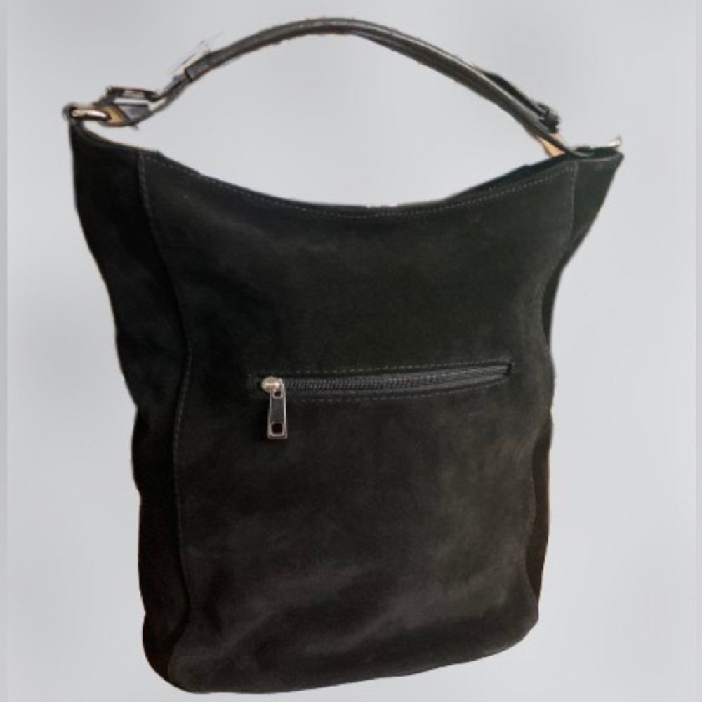 Borse in Pelle black suede handbag
